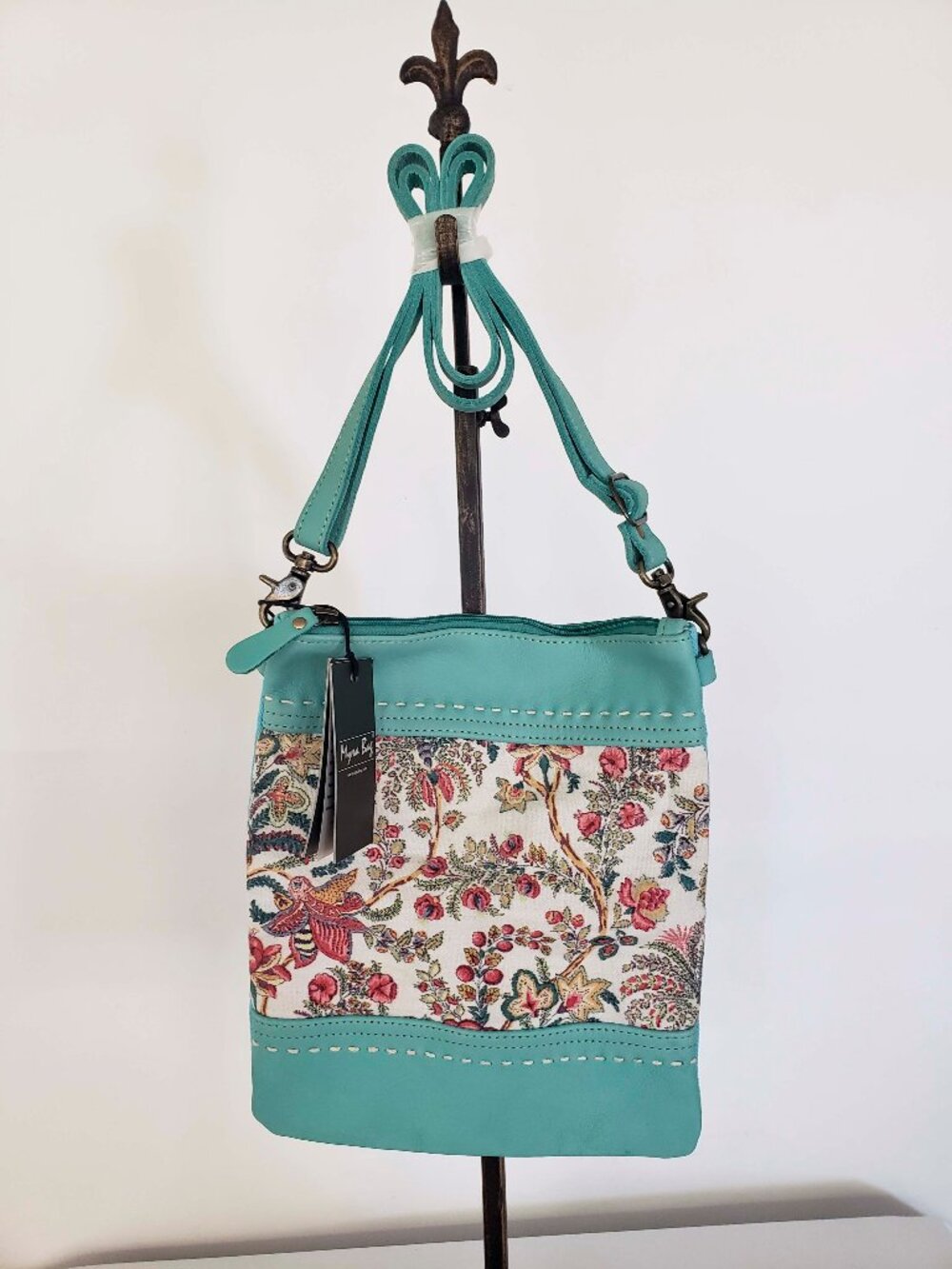 Myra Mariposa S-9563 Turquoise Crossbody Bag NWT
